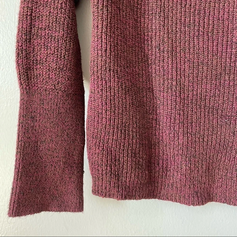 Free People Maroon Scoop Neck Sweater